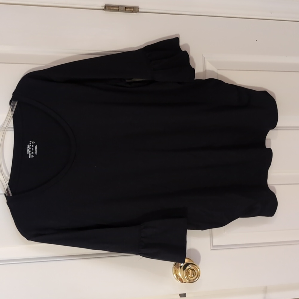 Maternity Black lands end 3/4 length sleeve top